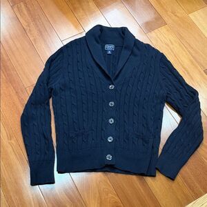 Chaps Men’s Navy Cotton‎ Cable-knit shawl collar cardigan Size XL